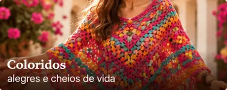 Poncho coloridos — alegres e cheios de vida